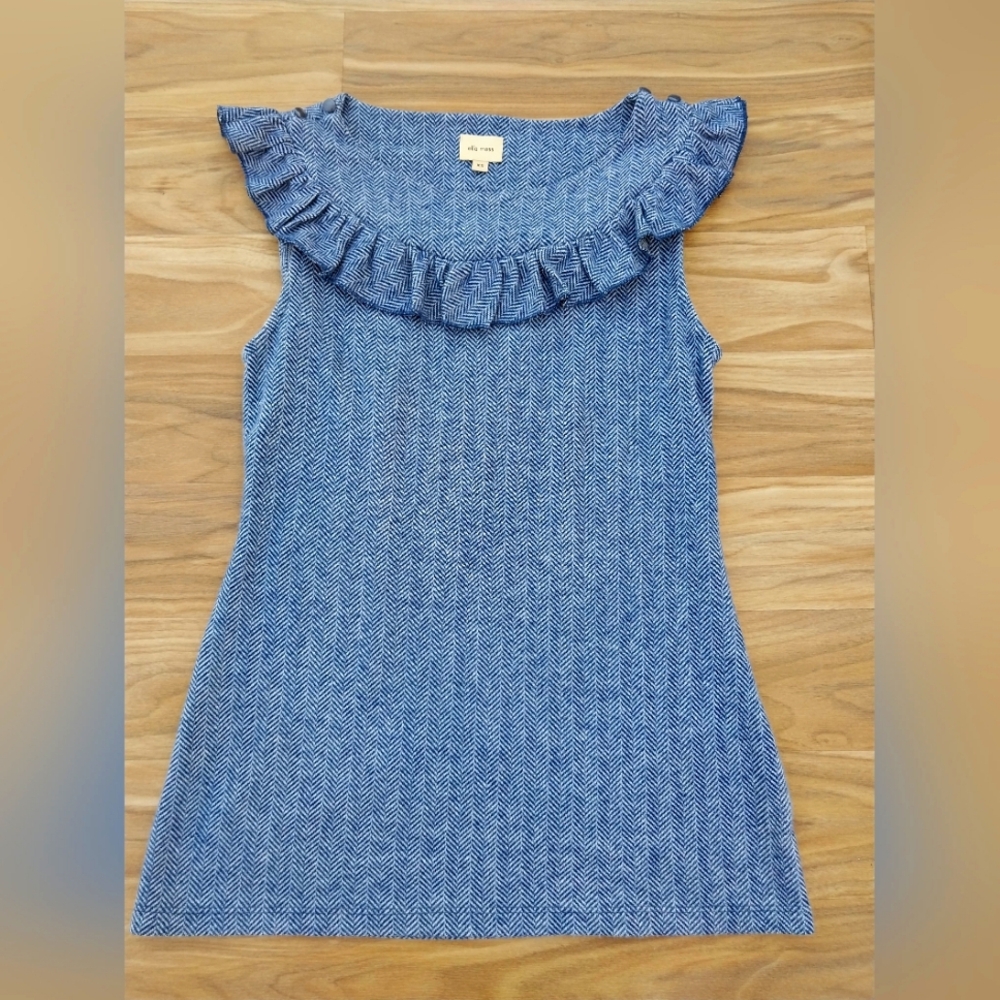 Anthropologie Ella Moss sleeveless ruffle top NWOT